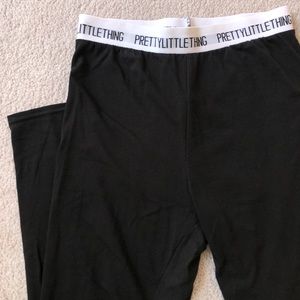 NWT Pretty Little Thing Black Cotton Legging